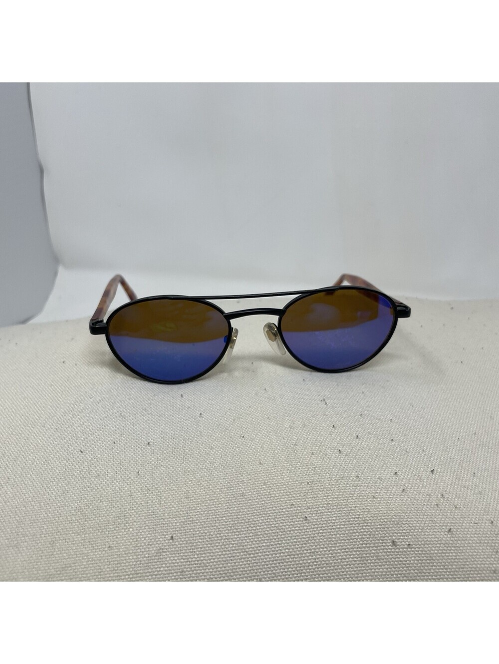 Vintage Revo 962/001 Sunglasses Blue Mirror Oval Tortoise Japan